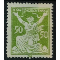 Briefmarke Tschechoslowakie, 50h, Pof.156, MH*