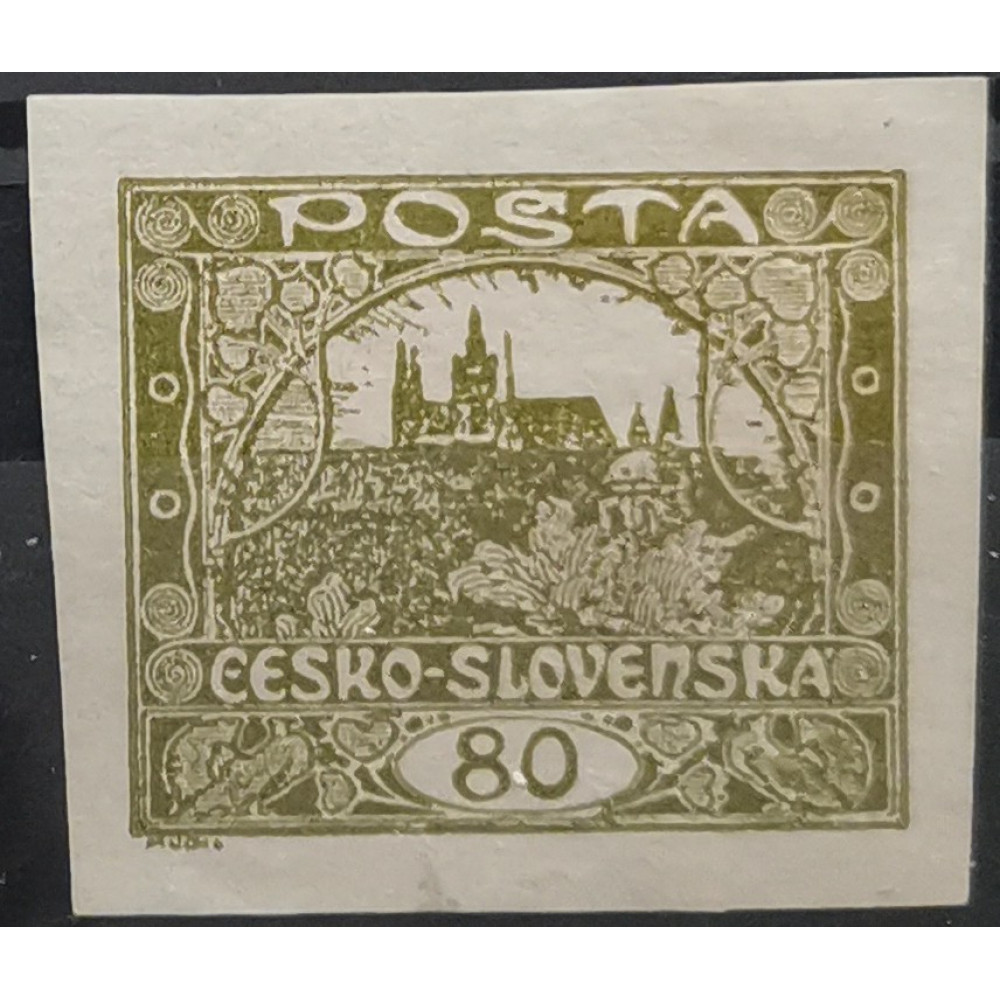 Briefmarke Tschechoslowakie, 80h, Pof.19, MH*