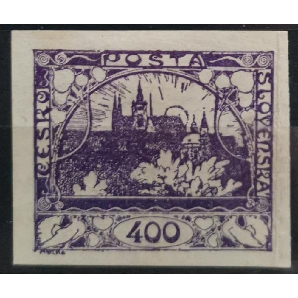 Briefmarke Tschechoslowakie, 400h, Pof.24, MH*