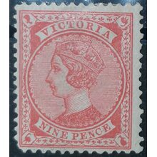 Známka Victoria, 9p, Sg.185*