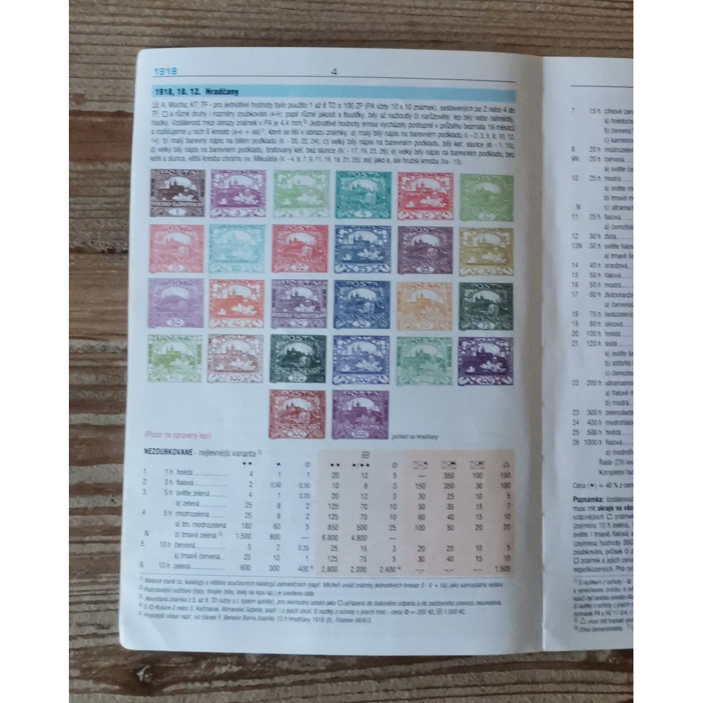 Briefmarken Katalog Tschechoslowakie I Pofis 3