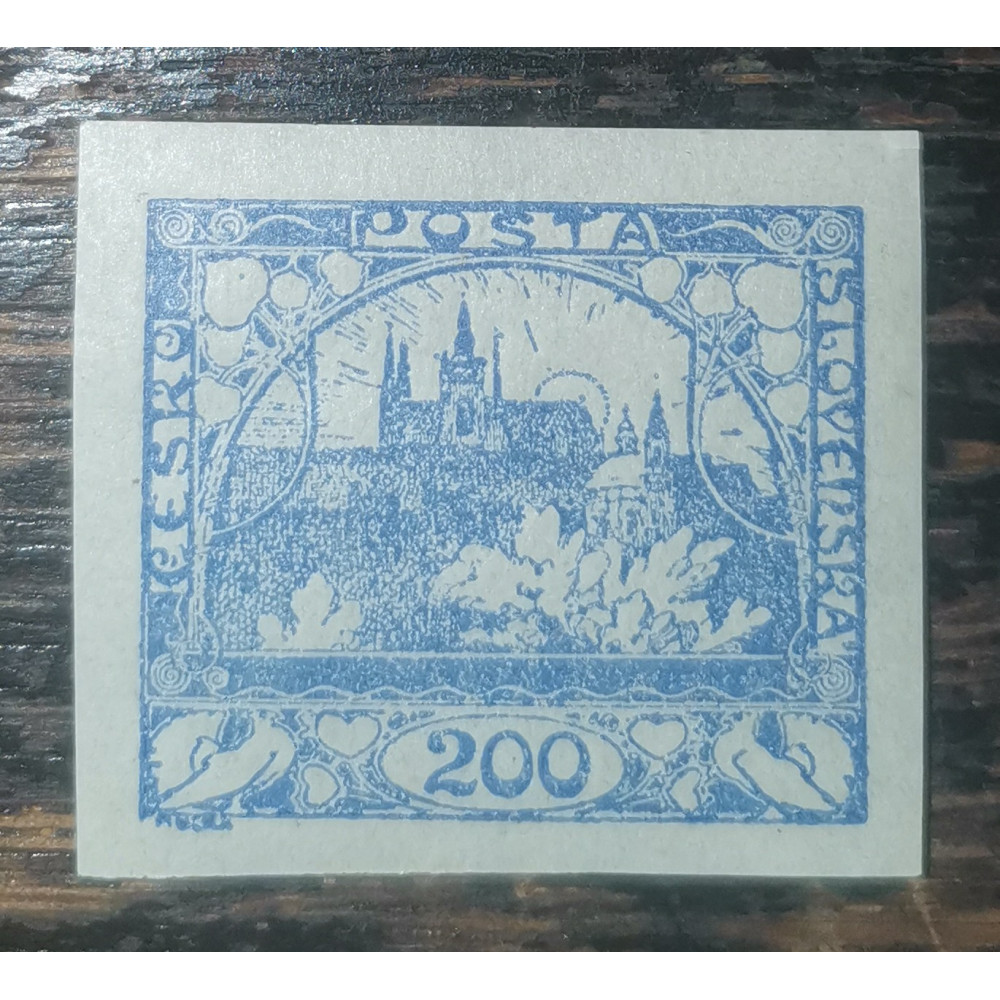Sello Checoslovaquia, 200h, Pof.22, MH*