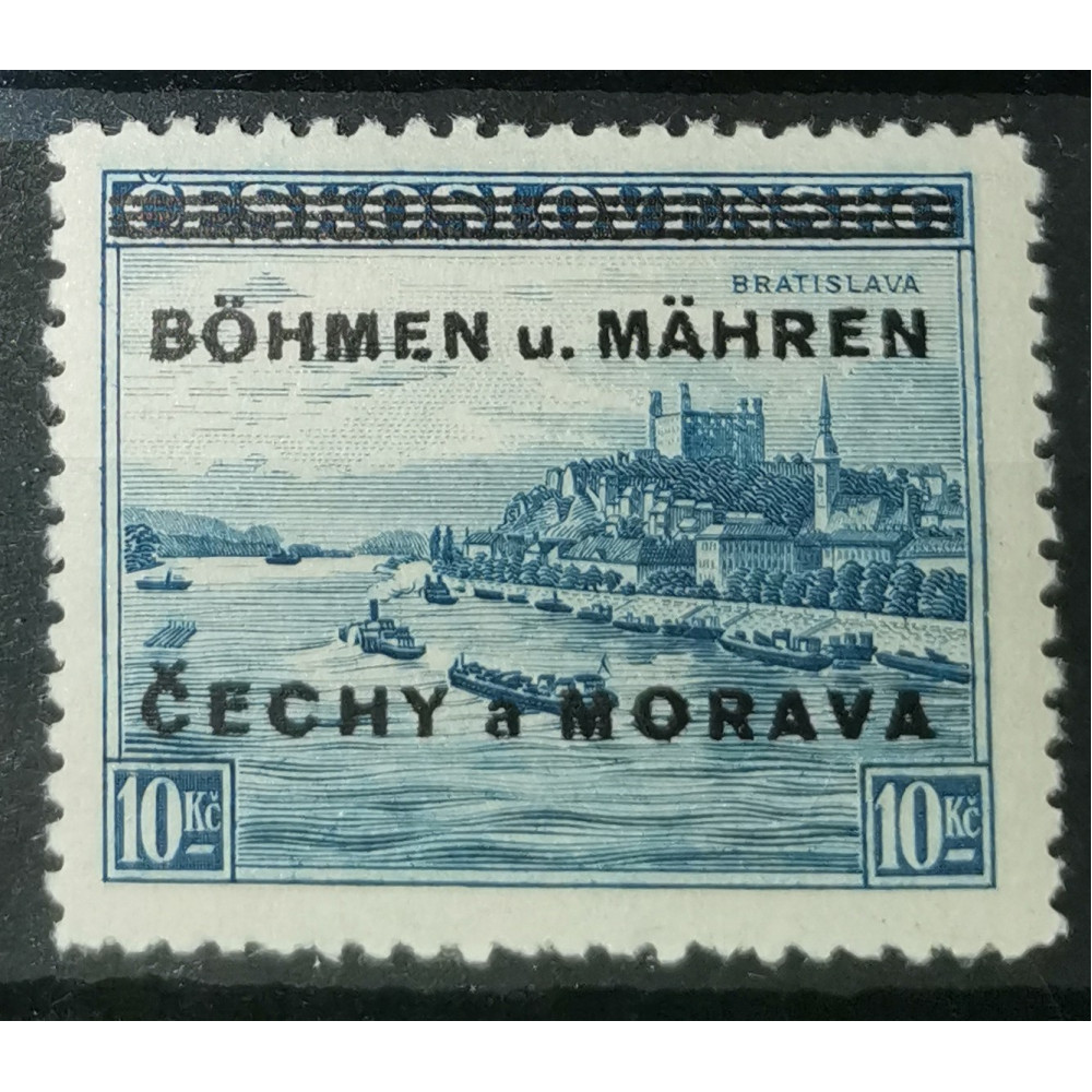 Sello Protectorado de Bohemia y Moravia, 10Kč, Pof.19, MNH**
