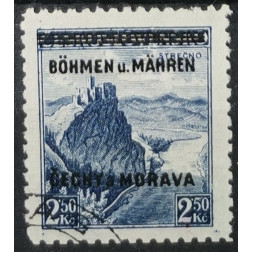 Briefmarke Böhmen und Mähren Protektorat, 2Kč, Pof.14, Used/#