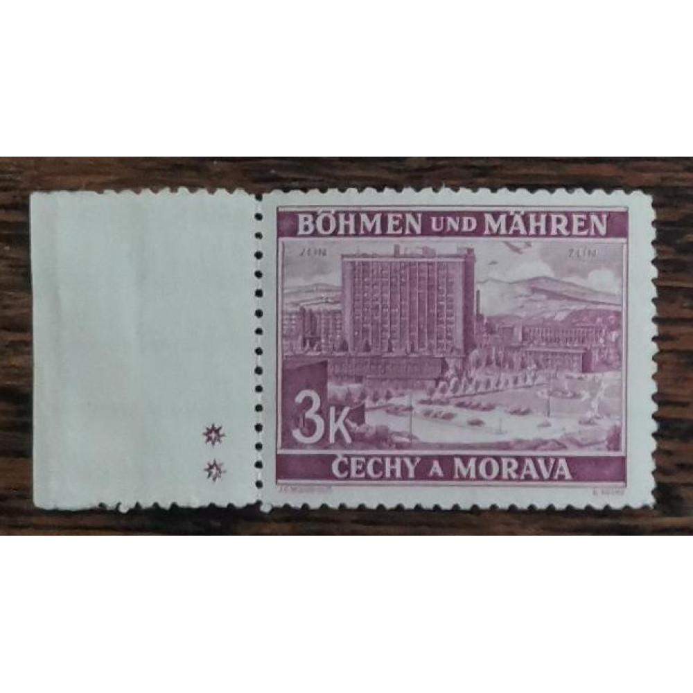 Selo com vinhetas Protetorado da Boêmia e Morávia, 3K, Pof.36, MH*