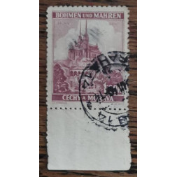 Briefmarke mit Ziefeldern Böhmen und Mähren Protektorat, 1.20K, Pof.32, Used/#