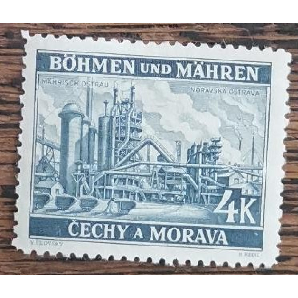 Sello Protectorado de Bohemia y Moravia, 4K, Pof.37, MH*