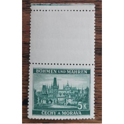 Známka s kupóny Protektorát Čechy a Morava, 5K, Pof.38*