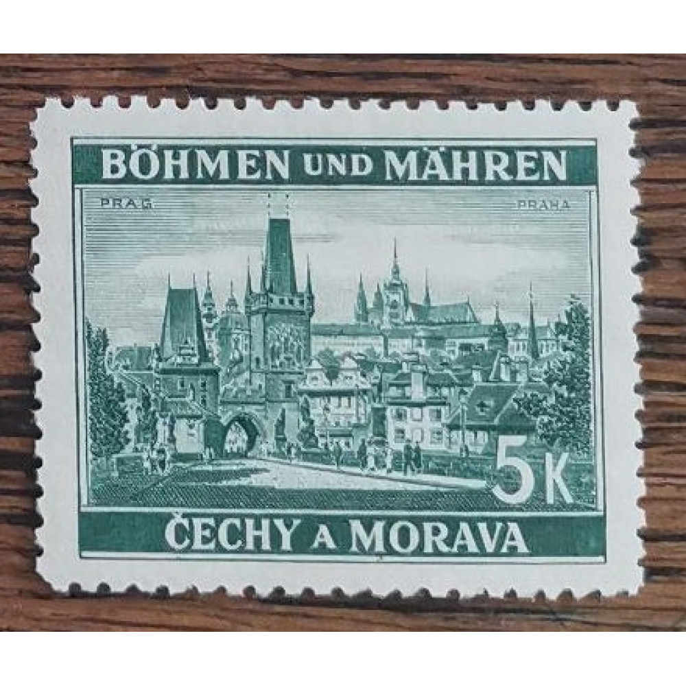 Sello Protectorado de Bohemia y Moravia, 5K, Pof.38, MH*