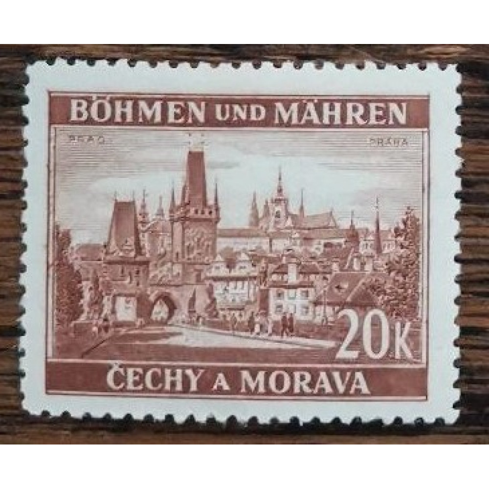 Selo Protetorado da Boêmia e Morávia, 20K, Pof.40, MH*