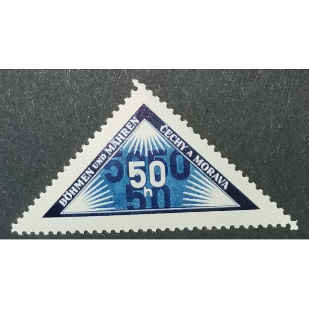 Briefmarke Böhmen und Mähren Protektorat, 50H, Pof.DR1, MH*