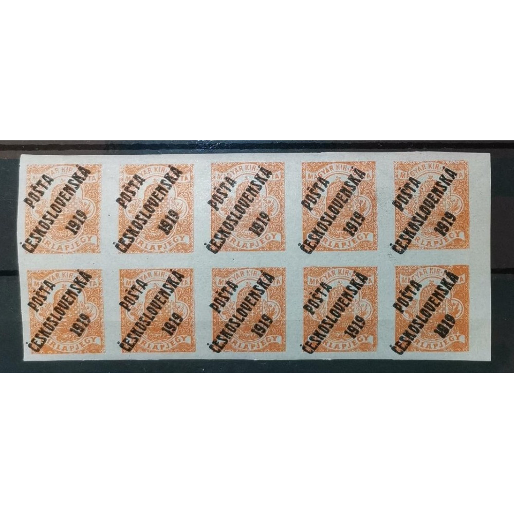 Quadra Tchecoslováquia PČ 1919, 2f, Pof.125, MNH**