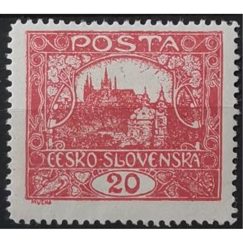 Sello Checoslovaquia, 20h, Pof.9C, MNH**