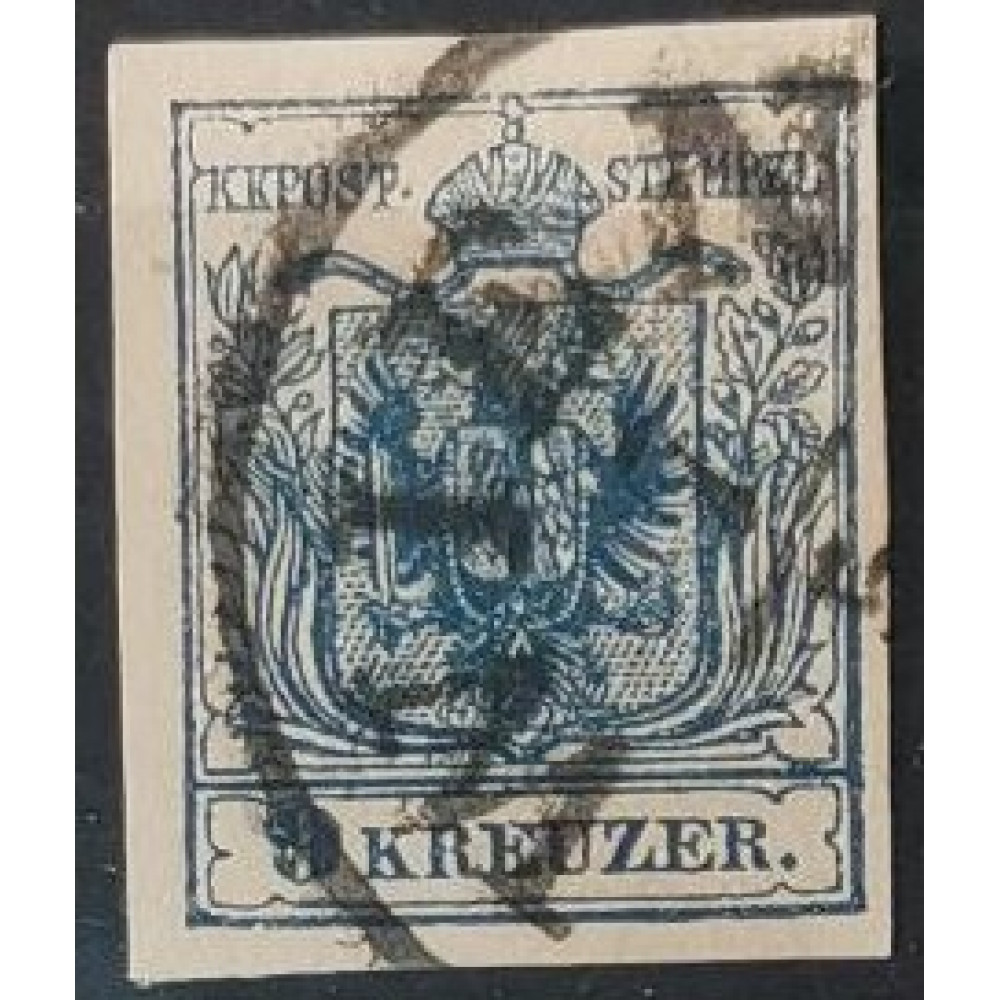 Selo Áustria, 9Kr, Mi.5Y, Usado/#