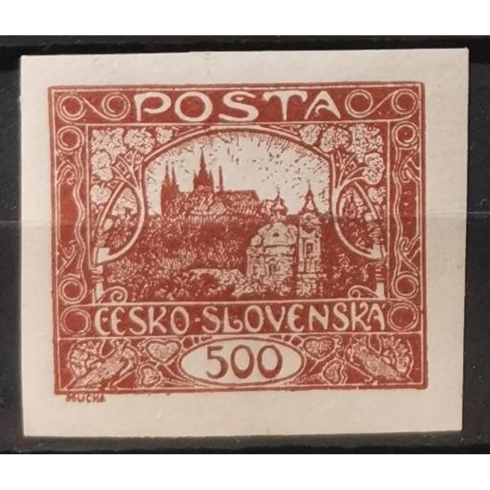 Briefmarke Tschechoslowakie, 500h, Pof.25, MH*