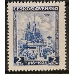 Briefmarke Tschechoslowakie, 2 Kč, Pof.239, MH*