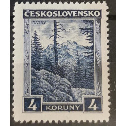 Briefmarke Tschechoslowakie, 4 Kč, Pof.255, MH*
