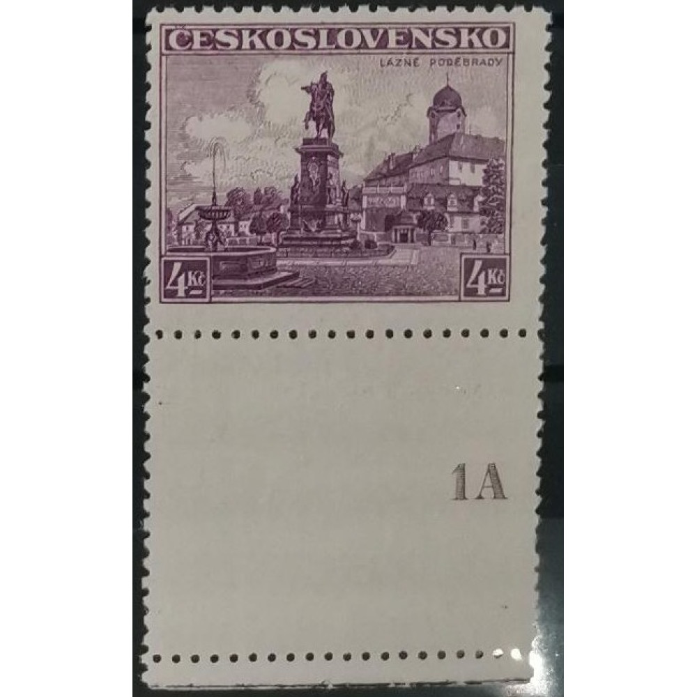 Briefmarke mit Ziefeldern Tschechoslowakie, 4 Kč, Pof.311, MH*