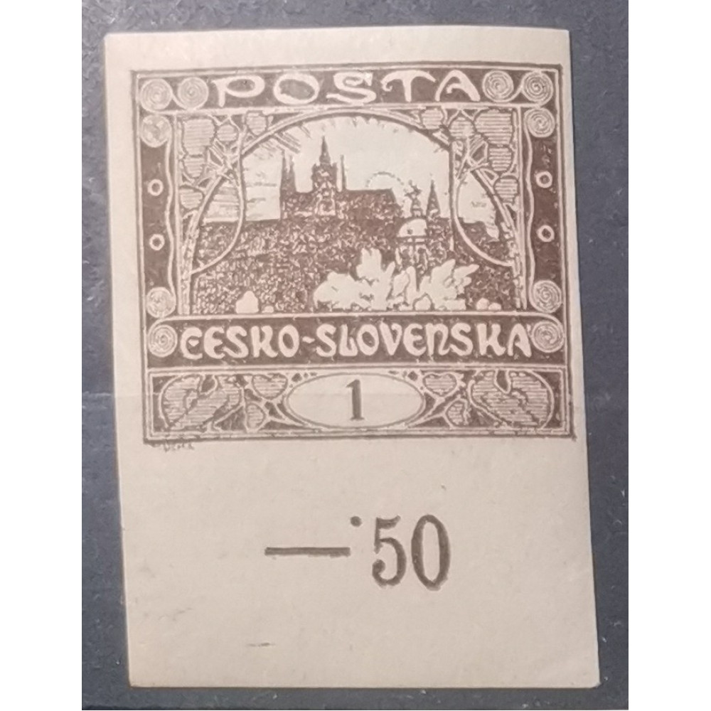 Sello Checoslovaquia, 1h, Pof.1, MH*