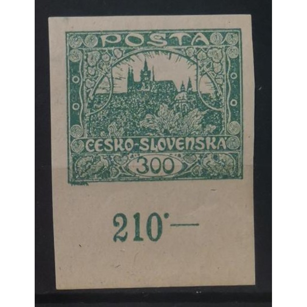 Sello Checoslovaquia, 300h, Pof.23, MNH**