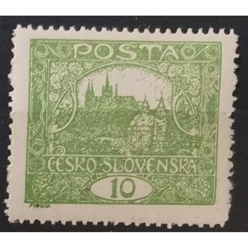 Briefmarke Tschechoslowakie, 10h, Pof.6C, MH*