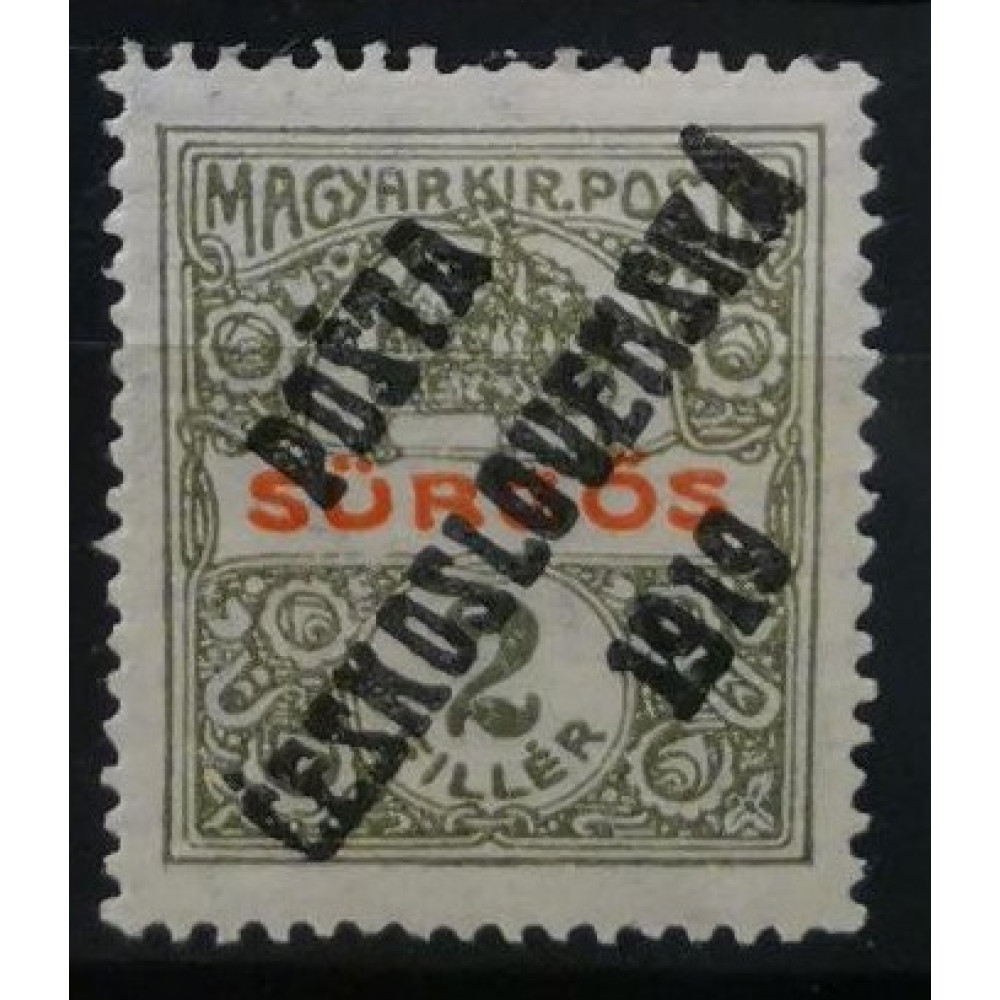 Sello Checoslovaquia PČ 1919, 2f, Pof.124, MH*
