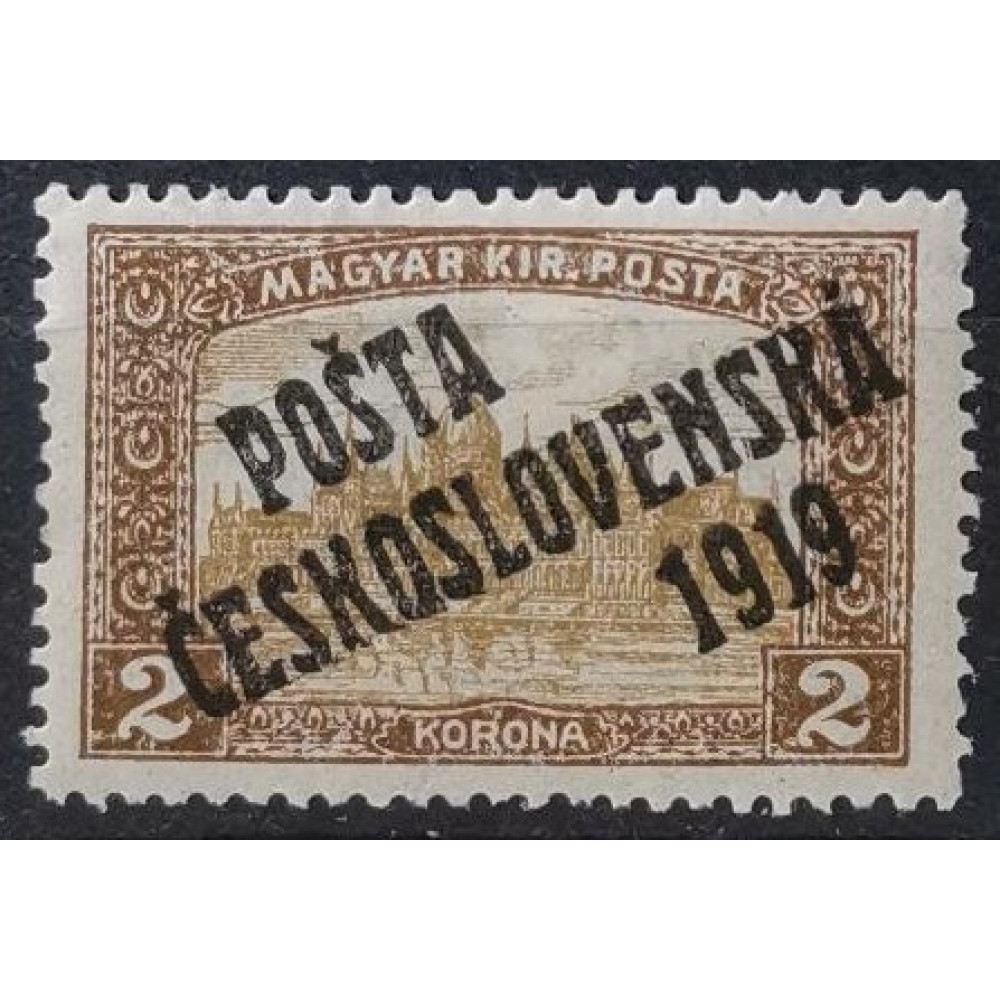 Sello Checoslovaquia PČ 1919, 2K, Pof.115, MH*