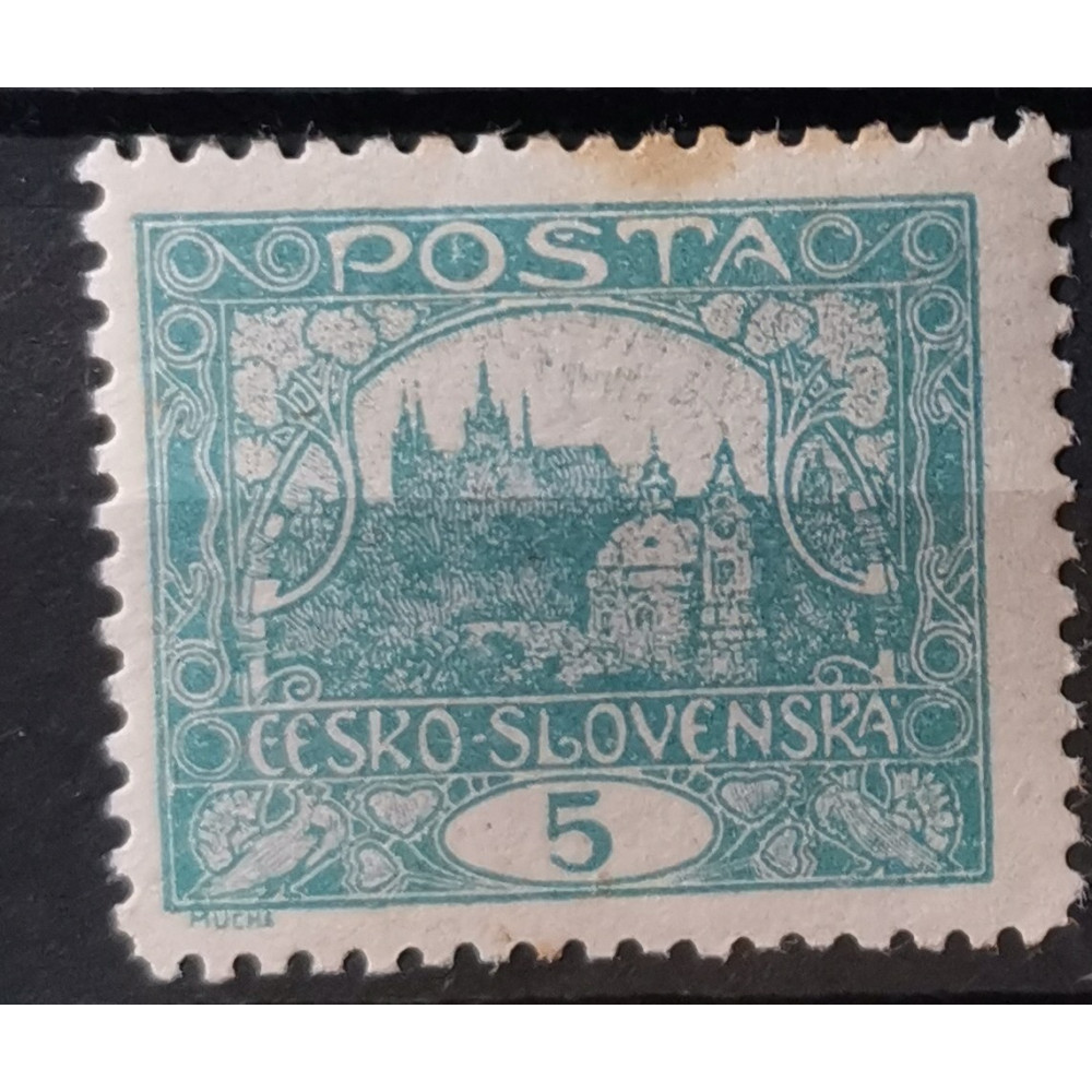 Známka ČSR, Hradčany Mucha, Pof.4E*