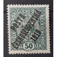Známka ČSR PČ 1919, 50h, Pof.43*, I. typ přetisku 