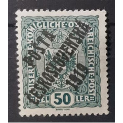 Sello Checoslovaquia PČ 1919, 50h, Pof.43, MH* 