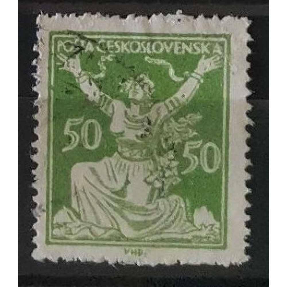 Sello Checoslovaquia, 50h, Pof.156, Usado/# 