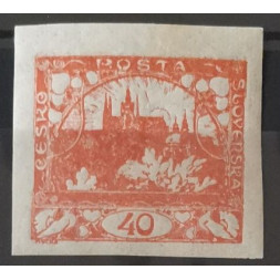 Briefmarke Tschechoslowakie, 40h, Pof.14, MH* 