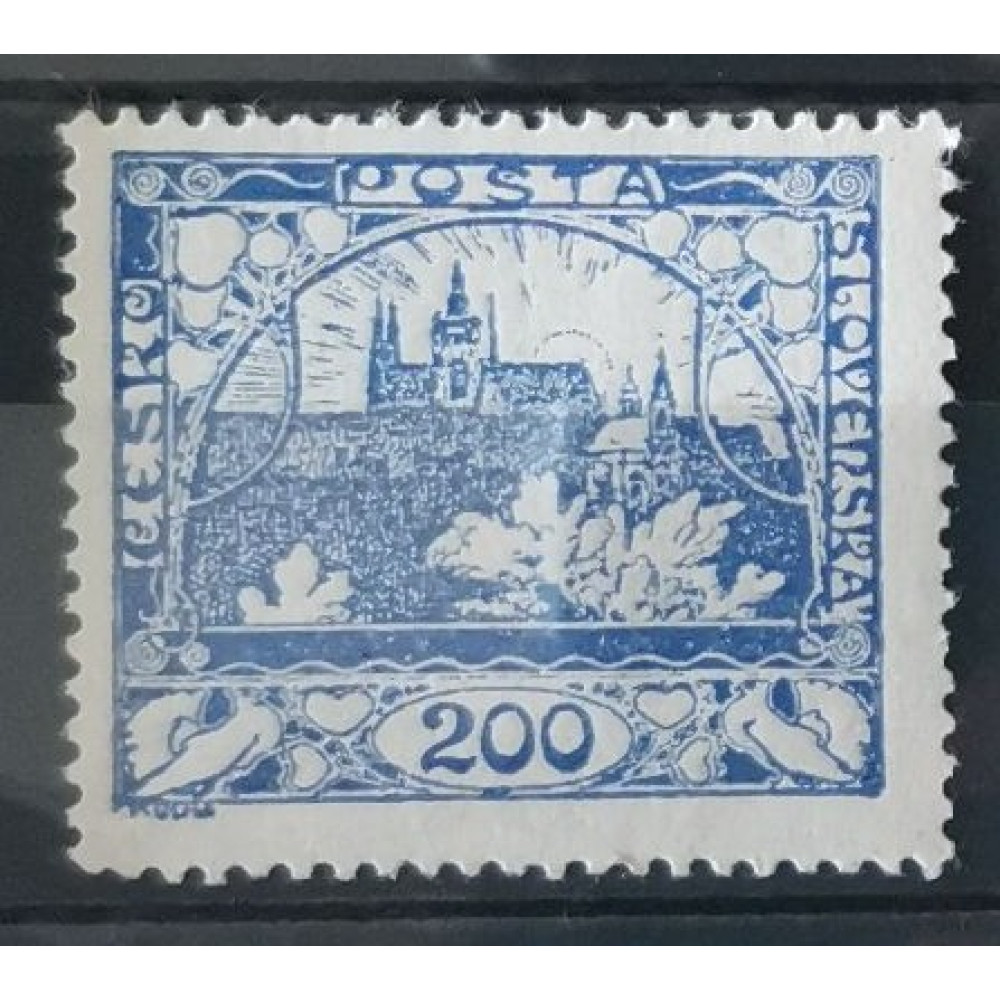 Briefmarke Tschechoslowakie, 200h, Pof.22A, MH*, 13 3/4 : 13 1/2