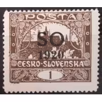 Selo Tchecoslováquia, 1h, Pof.SO1, MH*, B 13 3/4