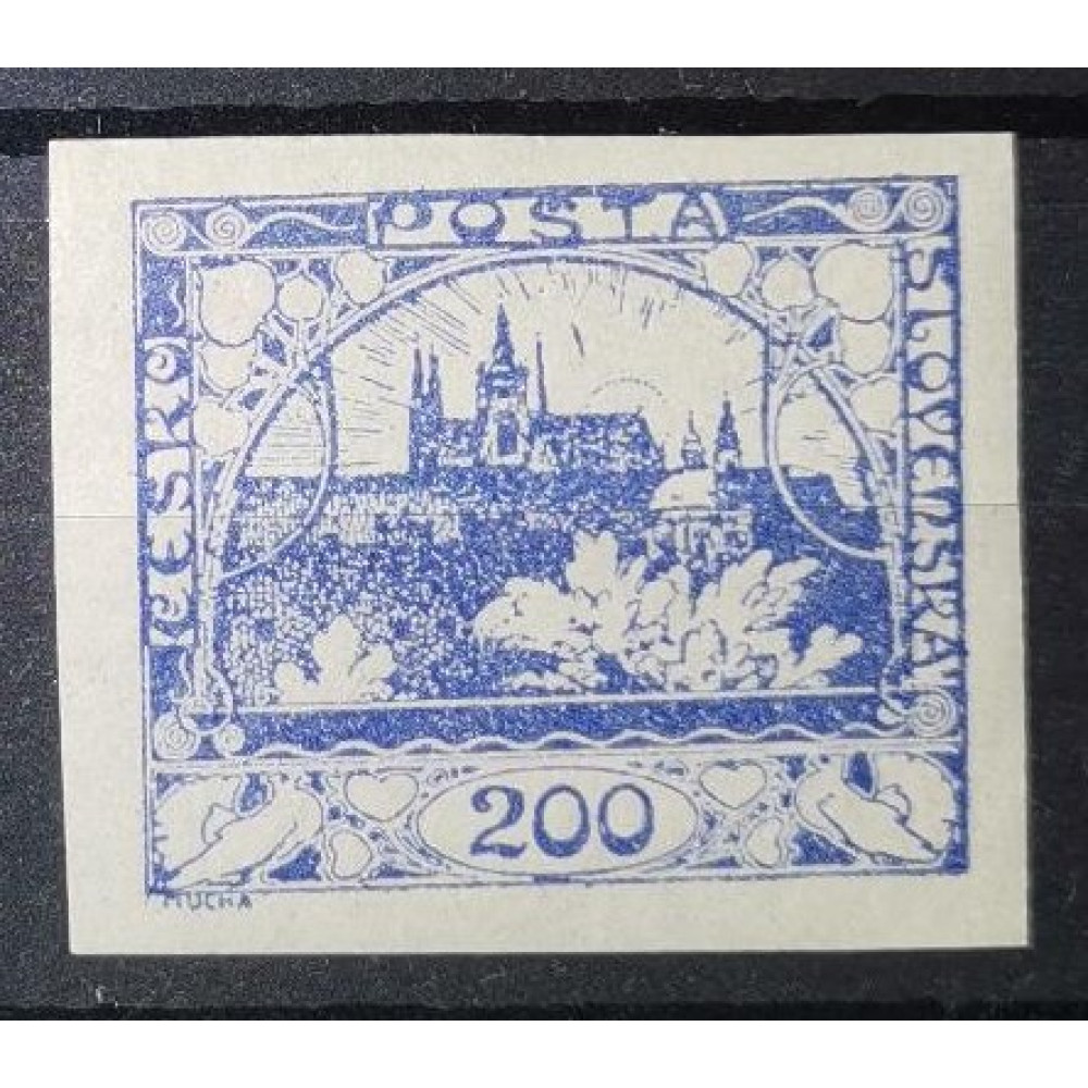 Sello Checoslovaquia, 200h, Pof.22, MH*