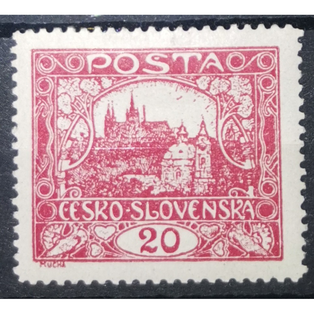 Známka ČSR, 20h, Pof.9A*