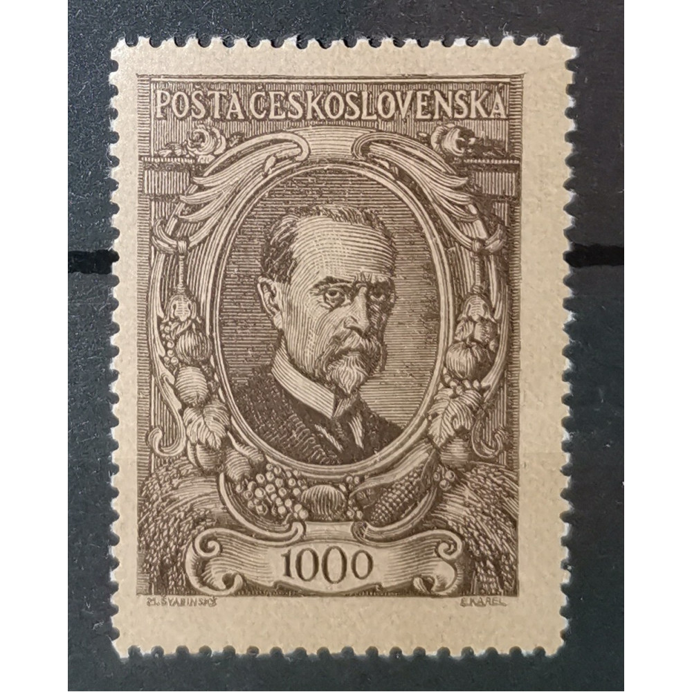 Sello Checoslovaquia, 1000h, Pof.142, MNH**
