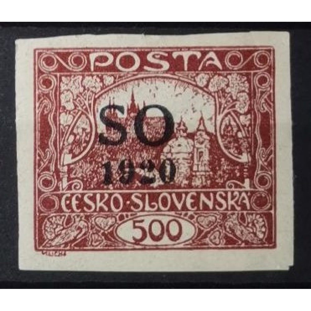 Selo Tchecoslováquia, 500h, Pof.SO22, MH*