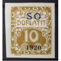 Selo Tchecoslováquia, 10h, Pof.SO34, MH*
