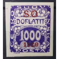 Selo Tchecoslováquia, 1000h, Pof.SO43, MH*