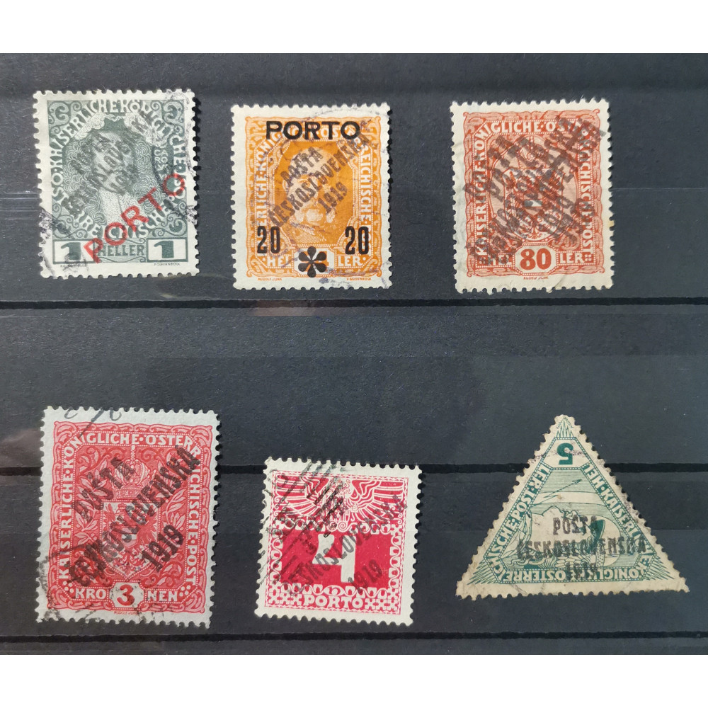 Série of highly probably forgeries of Tchecoslováquia stamps
