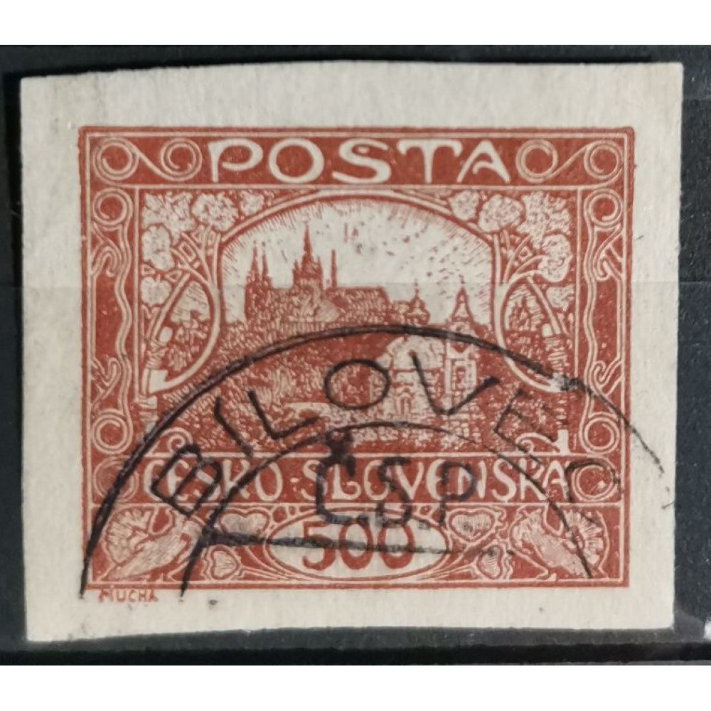 Briefmarke Tschechoslowakie, 500h, Pof.25, Used/# 