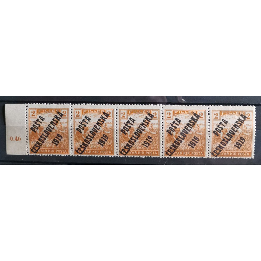 Bloque de cuatro Checoslovaquia PČ 1919, 2f, Pof.101, MNH** 