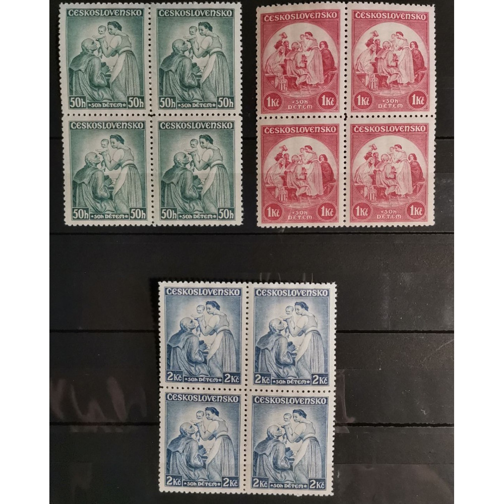 Viererblock Tschechoslowakie, 50+50h, Pof.295, MNH** 