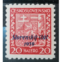 Sello Estado Eslovaco, 20H, Mi.4, MH*