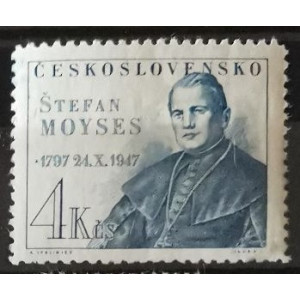 150. výročí narození Štefana Moysese - 4 Kčs modrá