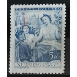 Sello Checoslovaquia, 5 Kčs, Mi.534, MNH** 