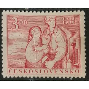 30. výročí vzniku Československé republiky - 3 Kčs červená