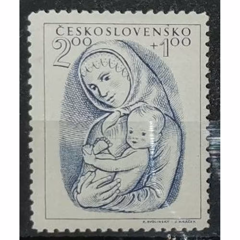Briefmarke Tschechoslowakie, 2+1 Kčs, Mi.560, MNH** 