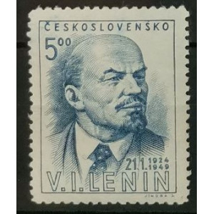25. výročí úmrtí V. I. Lenina - 5 Kčs šedomodrá